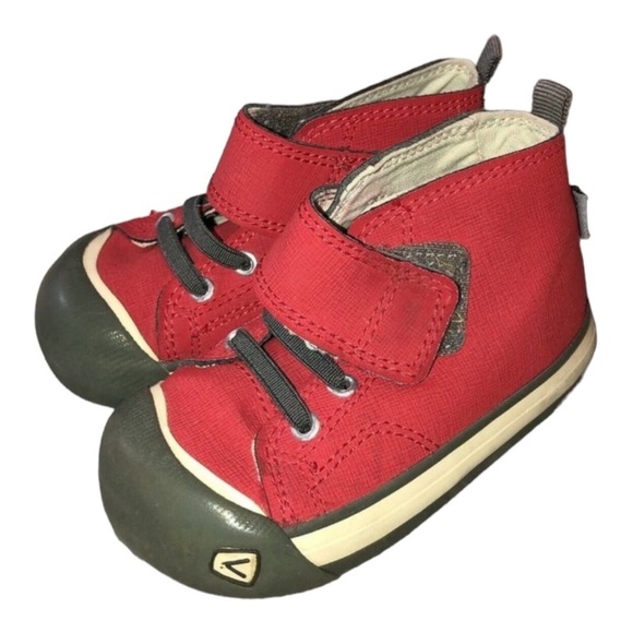 KEEN Kids Coronado High Top Canvas Shoes Red Size 6 - Picture 1 of 9